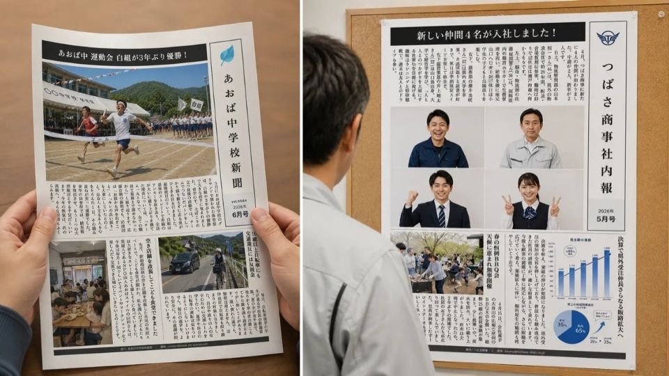 必要な数だけ紙に印刷して手渡しや掲示